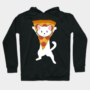 Funny Pepperoni Pizza Jumping Cat Tee Shirt Hoodie